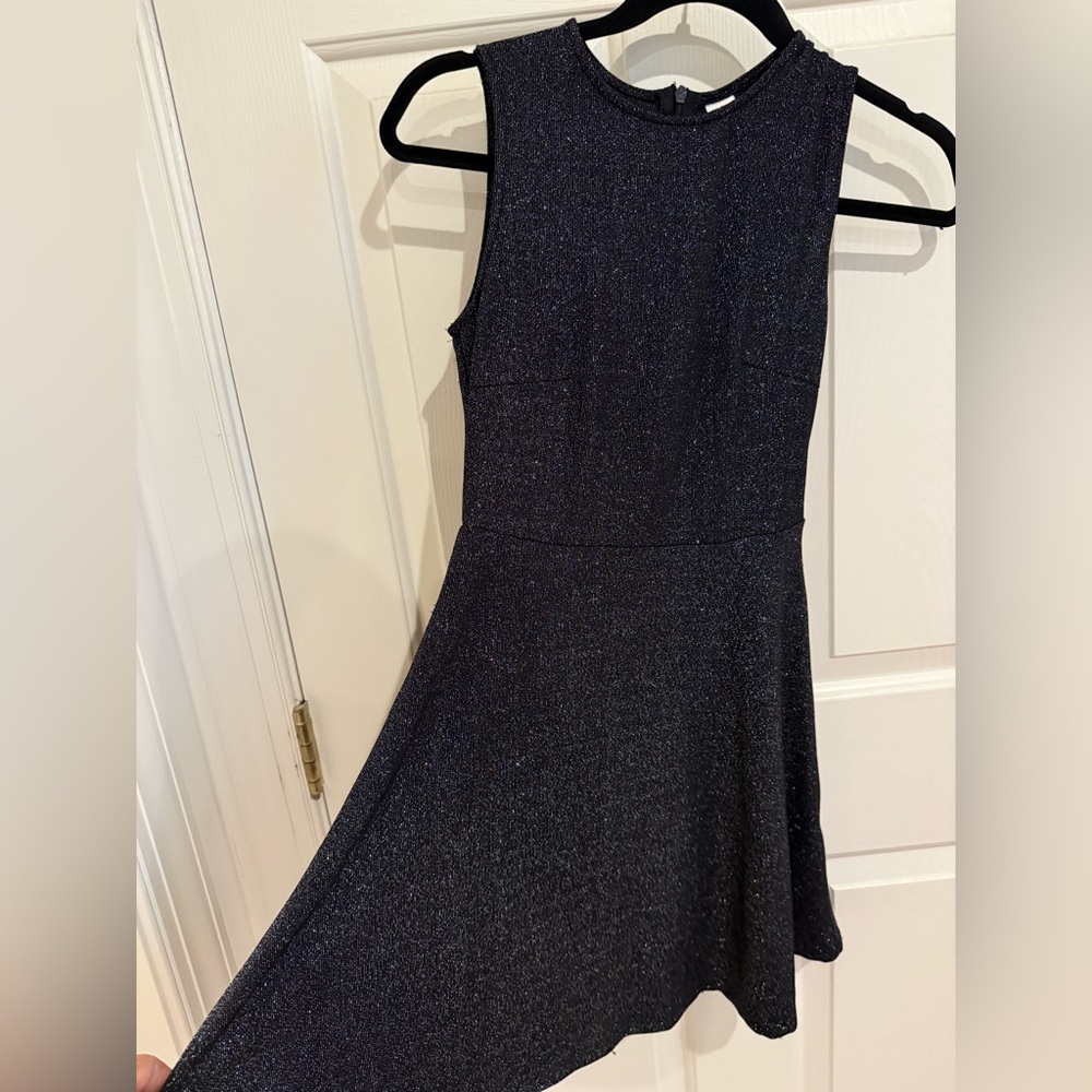 Black Sparkly Sleeveless Dress- xs